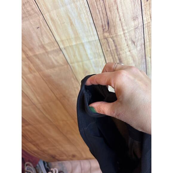 Prana Women's Striped Black Gray Leggings with Pockets Size L - Picture 7 of 7